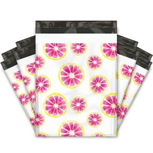 20 Pink Grapefruit Poly Mailers – 10x13 Fruit Shipping Bags – Boutique Packaging